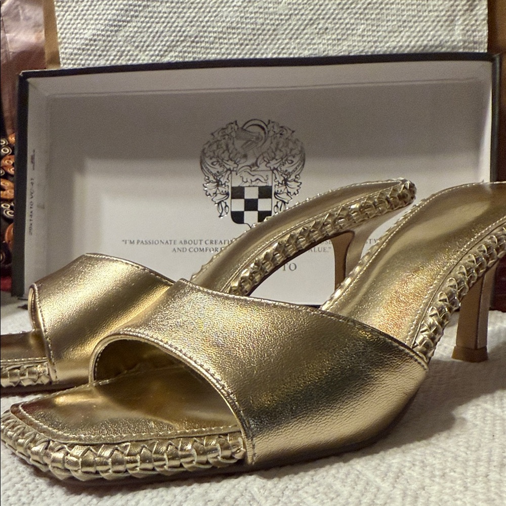 Vince Camuto Gold Heeled Sandals